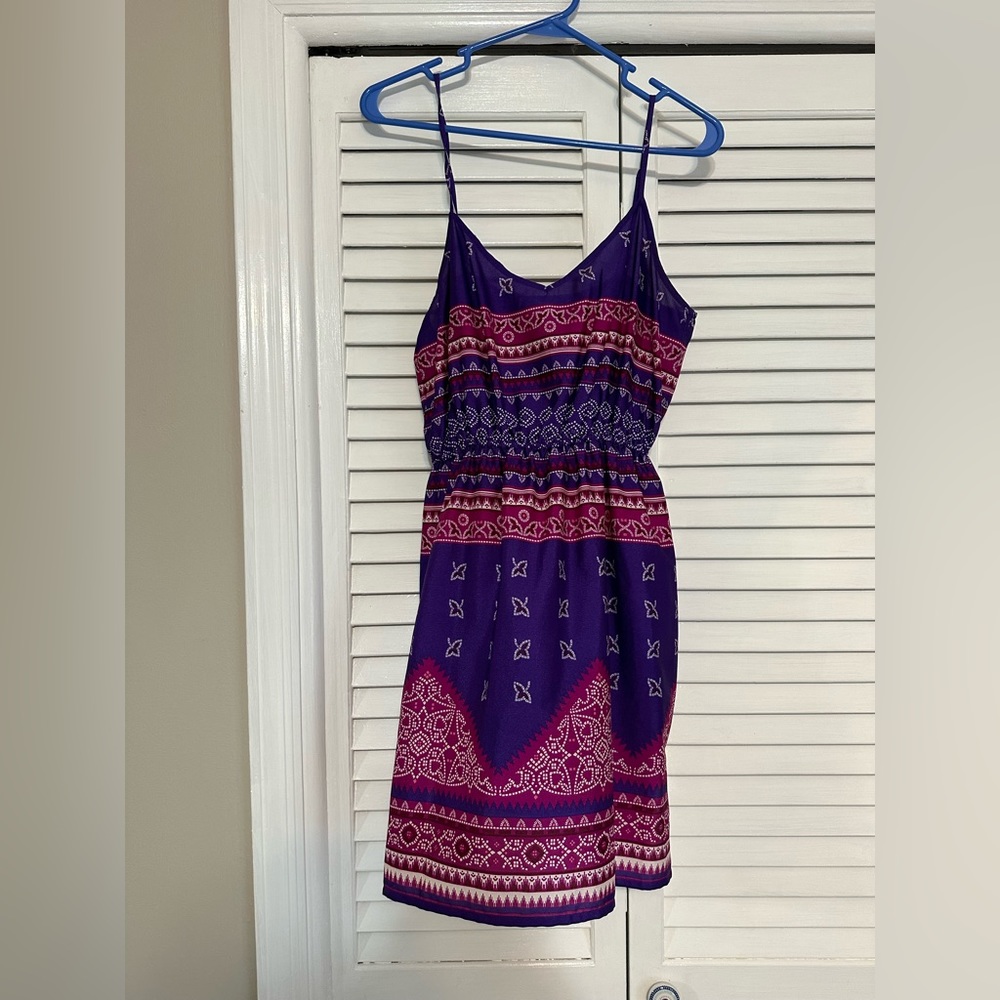 Purple bandanna style dress